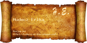Hudecz Erika névjegykártya